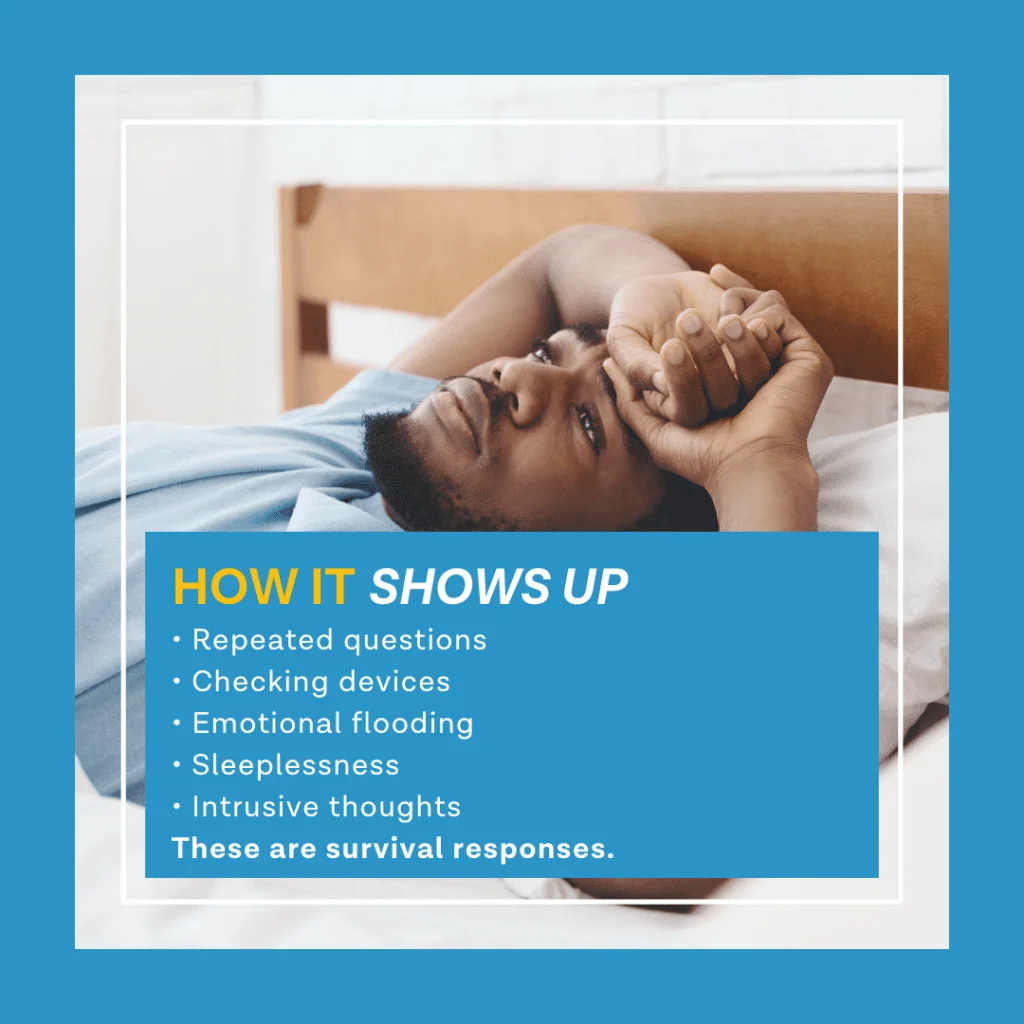 Signs of betrayal trauma, man lying in bed, what is betrayal trauma