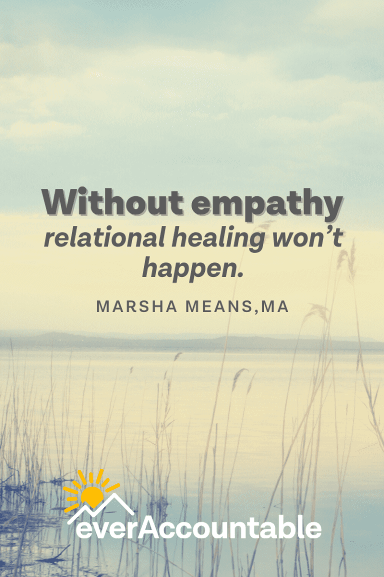 Dusk over water, learn empathy quote from Marsha Means, MA Ever Accountable